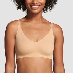 True & Co. True Everybody Light Tan Adjustable Strap Triangle Bra Size Small